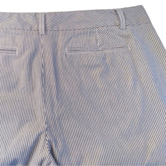 LANDS’ END Seersucker Cropped Pants in Navy/White in Size Fit 2 (16) -- SUMMER!! - Picture 8 of 11